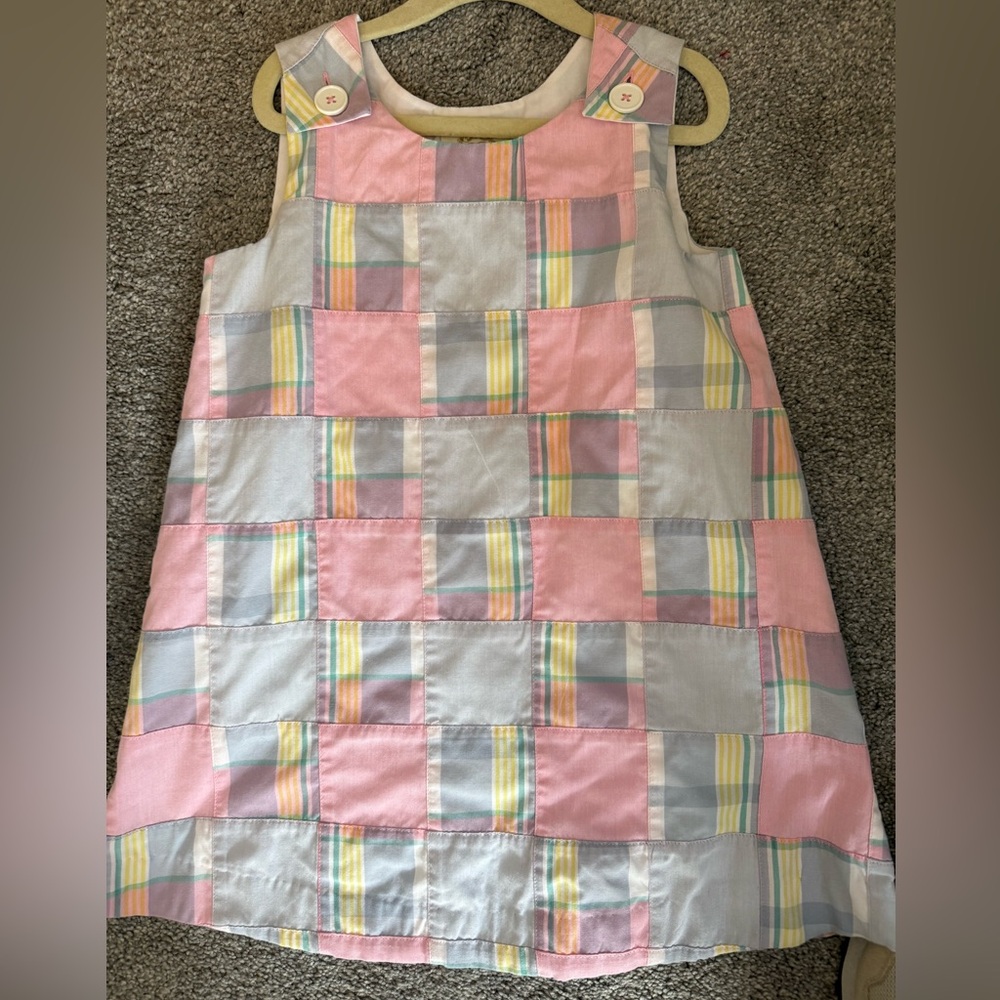 Colorful Madras Sleeveless Dress